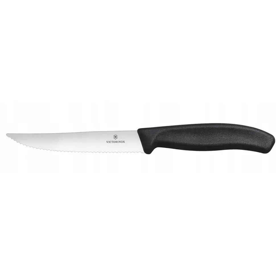 Ніж для стейка та піци Victorinox Swiss Classic 12см хвил чорн 6.7933