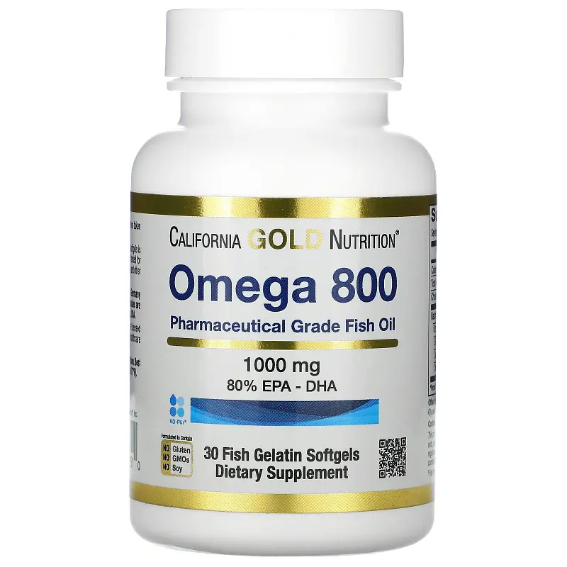 Жирні кислоти California Gold Nutrition Omega 800 30 рибних капсул - фото 2