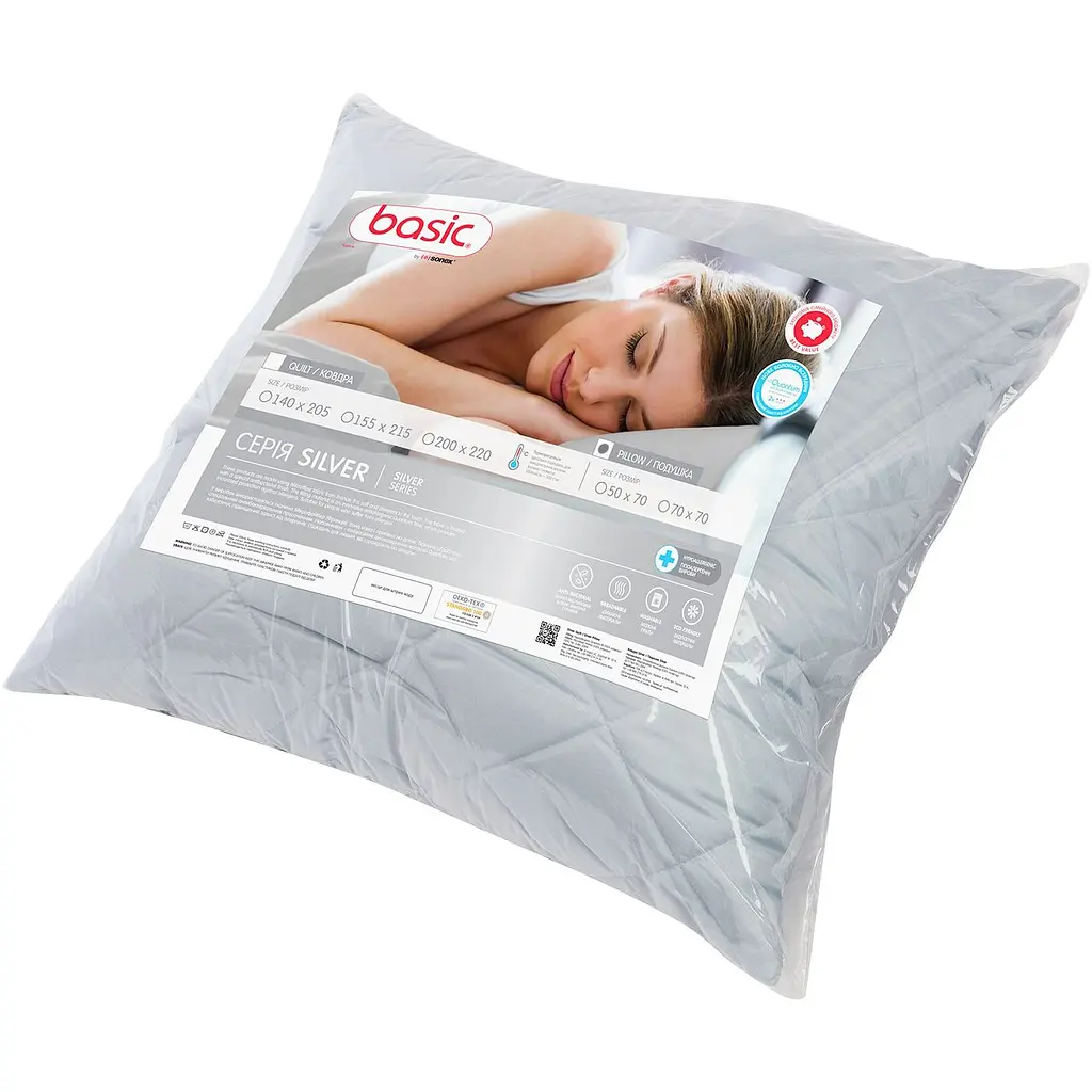 Подушка Sonex Basic Silver 70x70 см (SO102348) - фото 7