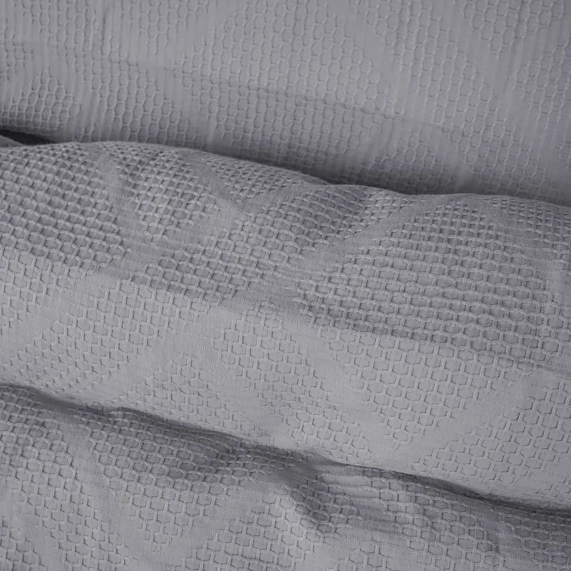 Комплект постільної білизни MirSon №20-02 Waffle Gray 200х220 см сірий (2200011032870) - фото 6