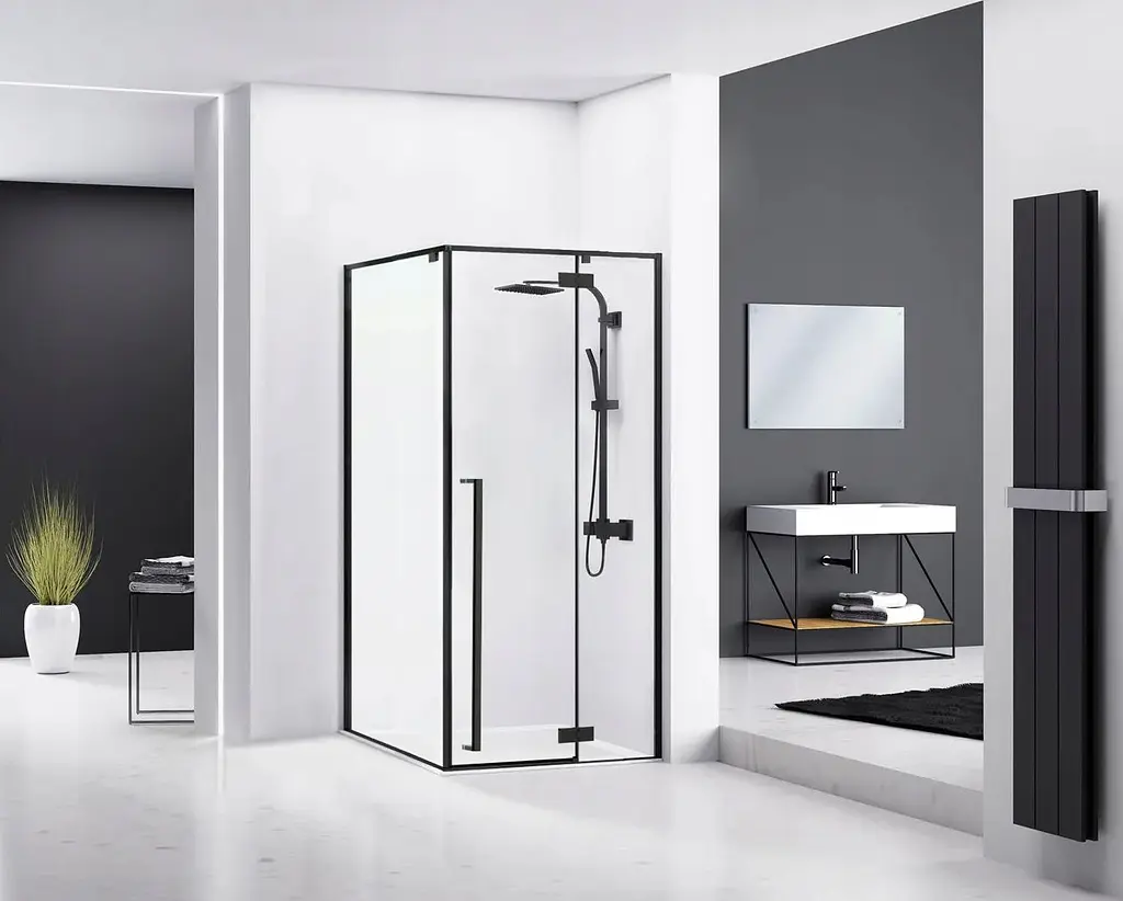 Душова кабіна Rea Fargo 80x100 black REA-K6950, Чорний, Універсальна, прозорий - фото 2