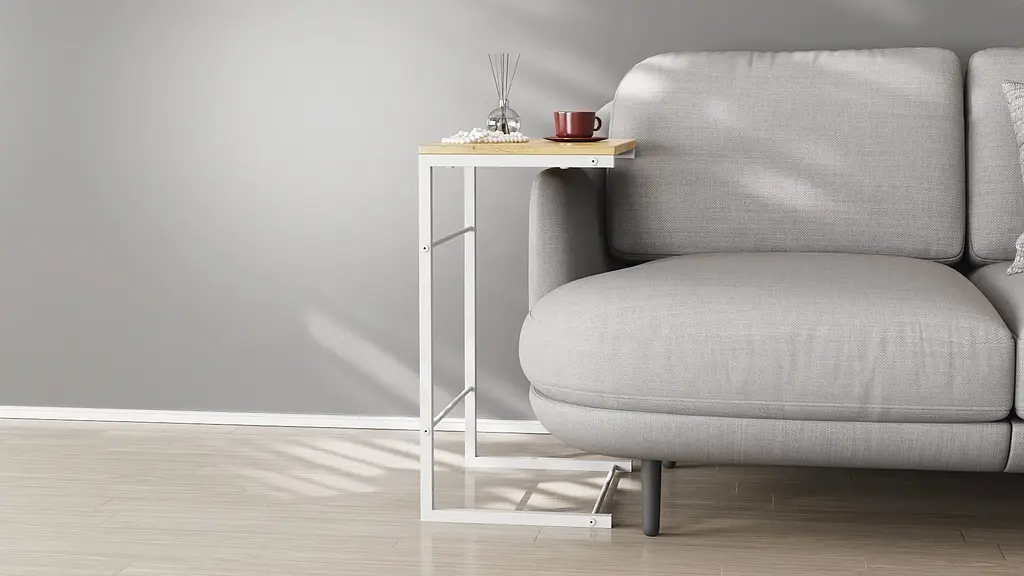 Столик Террі Ferrum-decor 650x440x330 Білий метал ДСП Дуб Артізан 16 мм (FRD-104660) - фото 2