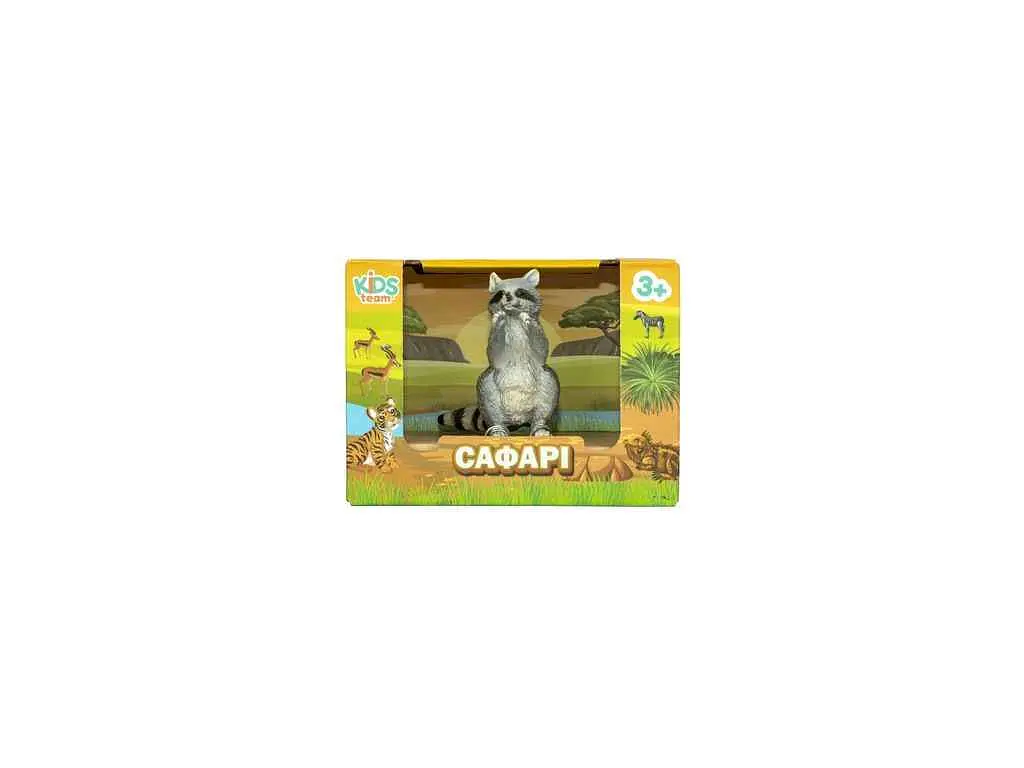 Фігурка KIDS TEAM ANIMALS тварини "Сафарі" Q9899-A82 Єнот - фото 2