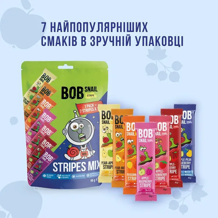 Натуральні цукерки Bob Snail Stripes Mix, 98 г - фото 2