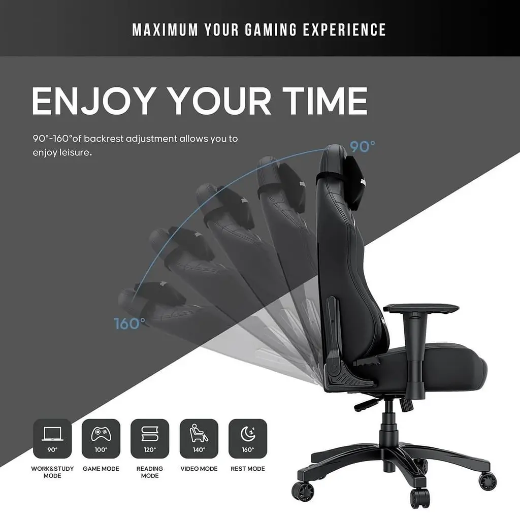 Ігрове крісло Anda Seat Luna L Black (AD18-44-B-PV) - фото 12