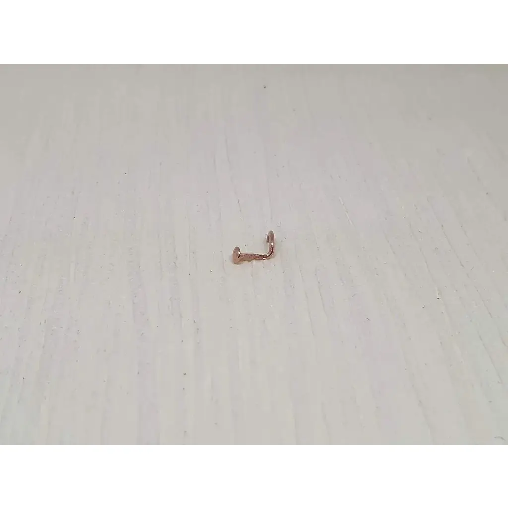 Золота сережка-пірсинг Астор в ніс. Артикул 3182120 - фото 2