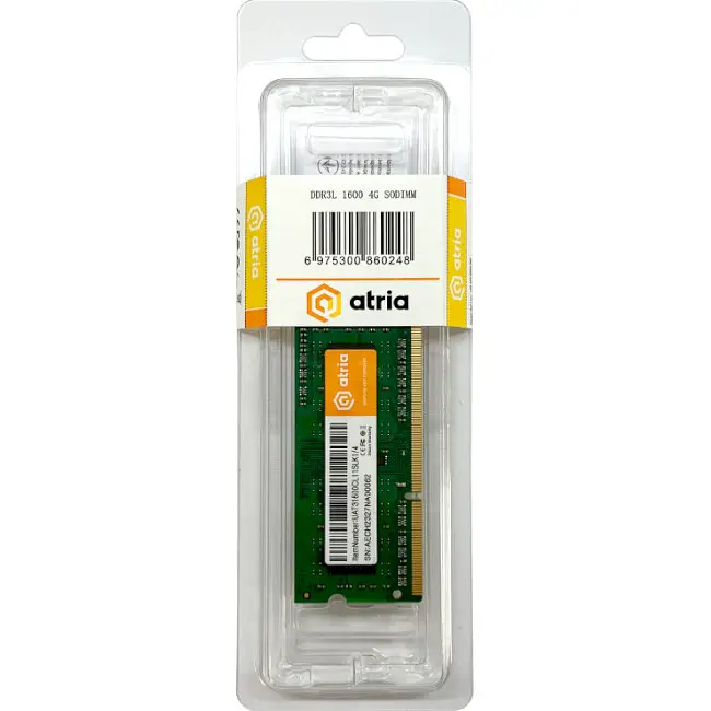 Оперативна пам’ять Atria 4 GB SO-DIMM DDR3 1600 MHz - фото 3