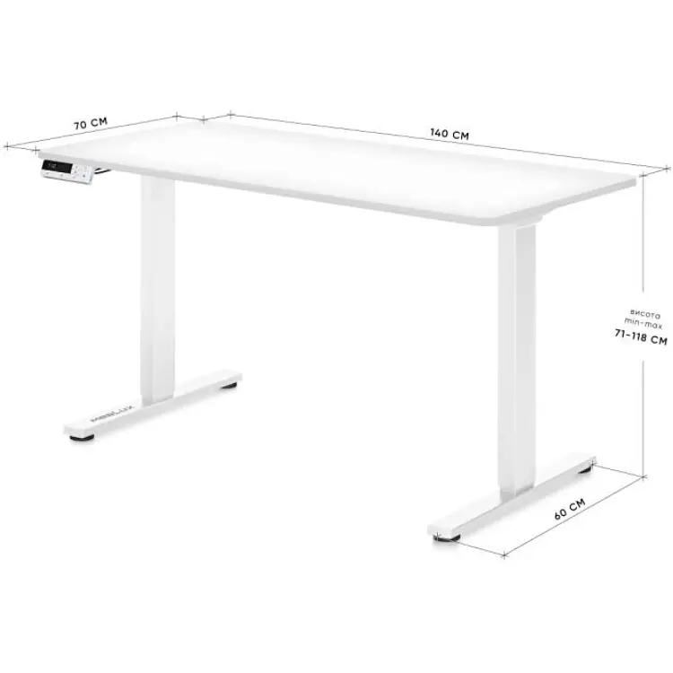 Стіл Mealux PowerDesk Duo XL White (EVO-252 Duo W/W) - фото 2