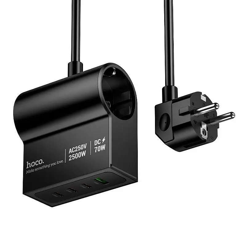 Подовжувач мережевий HOCO Win 2 position (PD70W/3C1A) desktop socket AC34 (L=1.5M) - фото 2