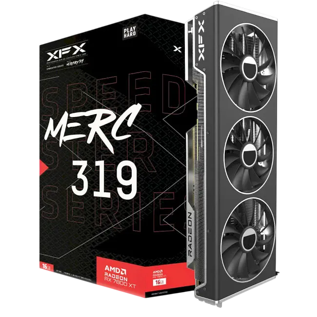 Відеокарта AMD Radeon RX 6900 XT 16GB XFX Speedster MERC 319 Black Gaming (RX-69XTATBD9) Б/В - фото 4