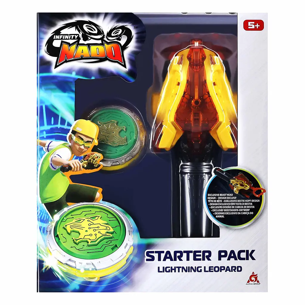 Дзиґа Auldey VI Starter Pack Сліпучий Леопард Lighting Leopard Infinity Nado det0018488 - фото 2