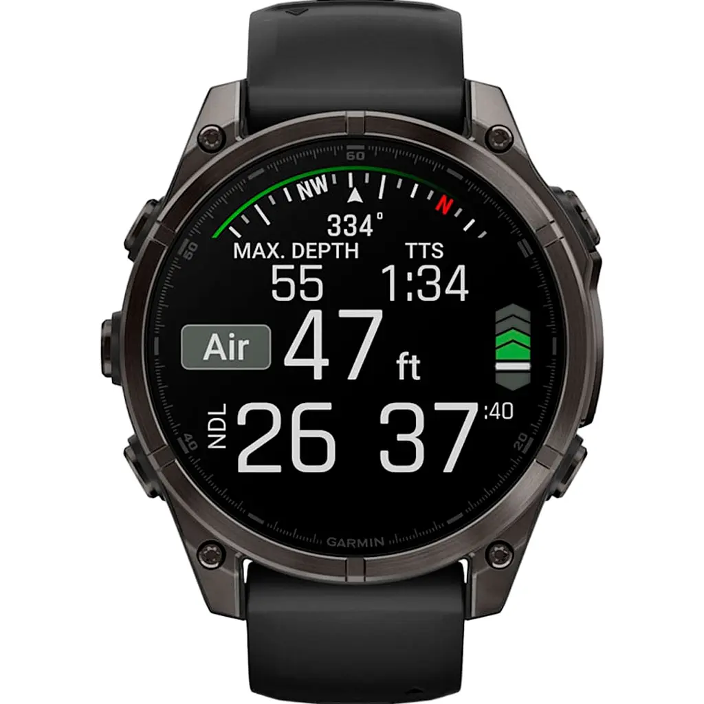 Смарт-часы Garmin Fenix 8 AMOLED Sapphire 47mm Carbon Gray DLC Titanium with Black/Pebble Gray Silicone Band (010-02904-20) [115046] - фото 10