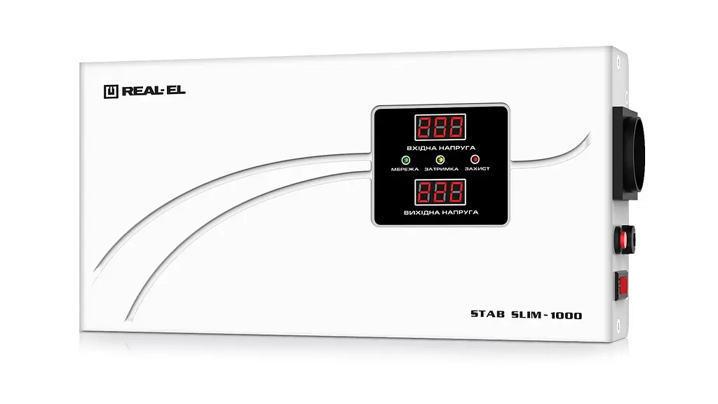 Стабілізатор REAL-EL Stab Slim-1000 Білий