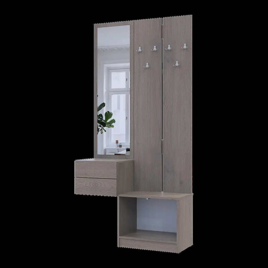 Передпокій Doros Сола 2+3 Канноло/Кашемір ДСП / дзеркало 105х40х215 (42005234) - фото 5