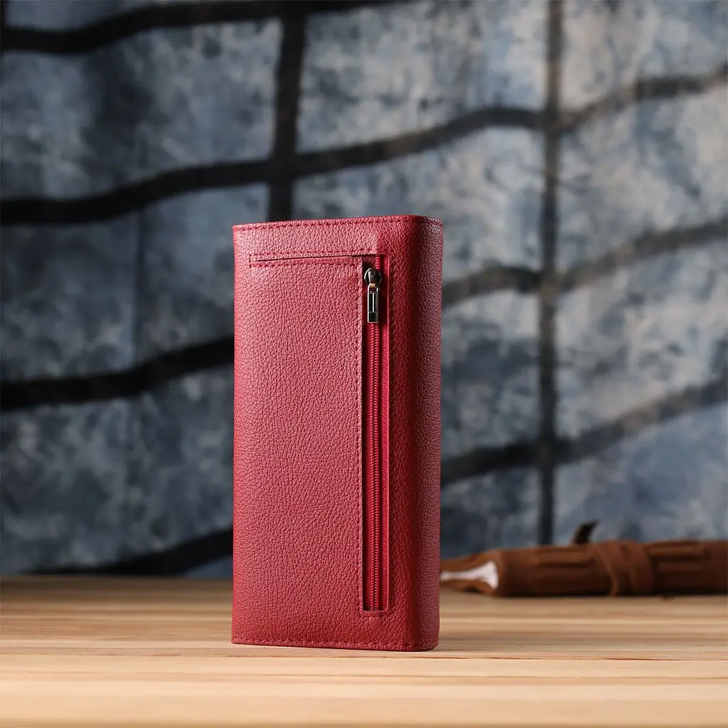 Жіночий місткий гаманець з натуральної шкіри ST Leather 23096 червоний - фото 10