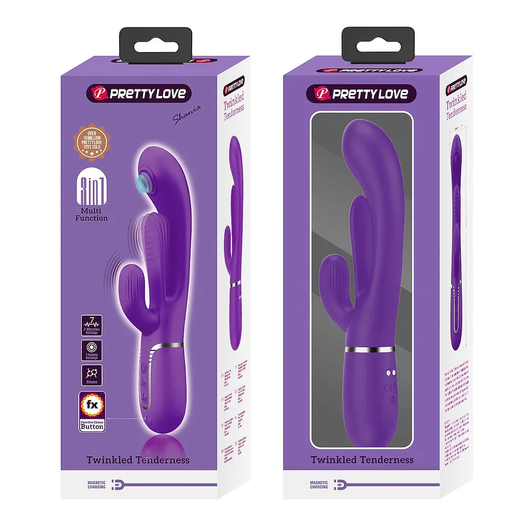 Вібратор Pretty Love Twinkled Tenderness Shonia 22.2 см фіолетовий - фото 10