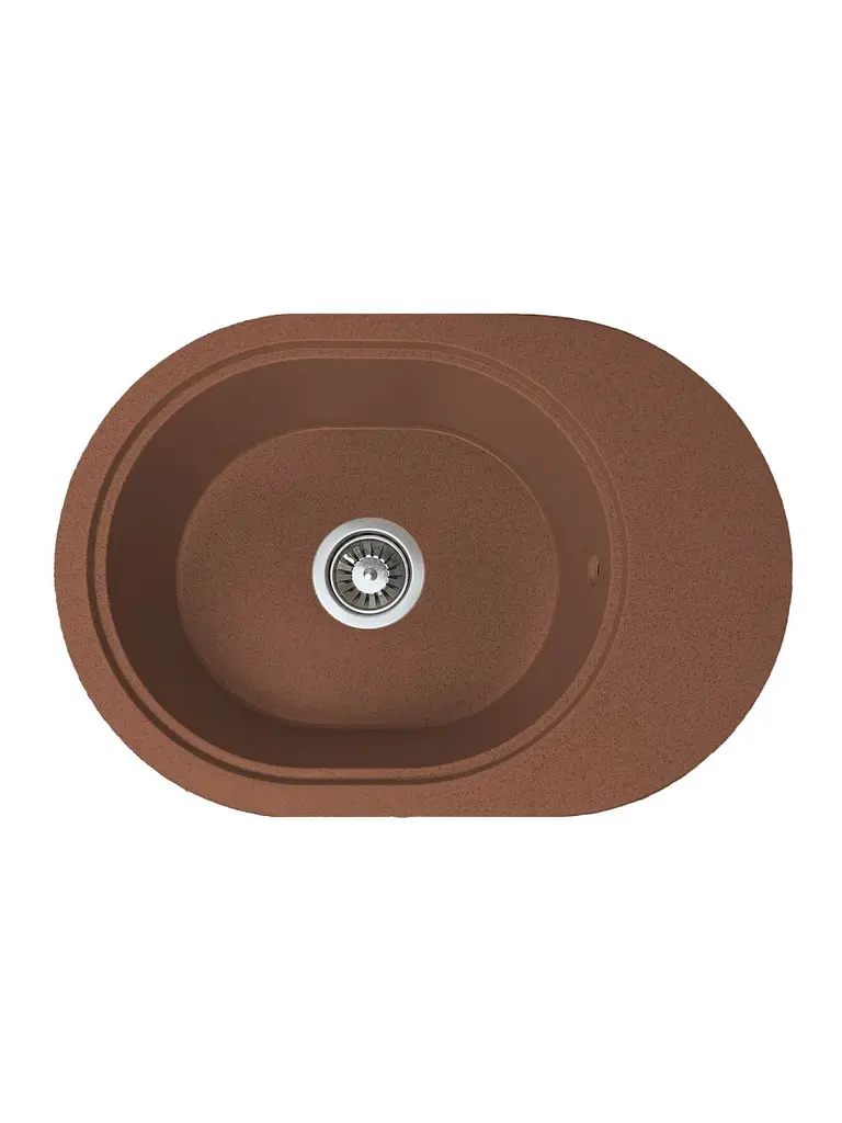 Кухонна мийка Adamant OVALE terra-cotta 610x420x180 мм, з крилом 61 см - фото 3