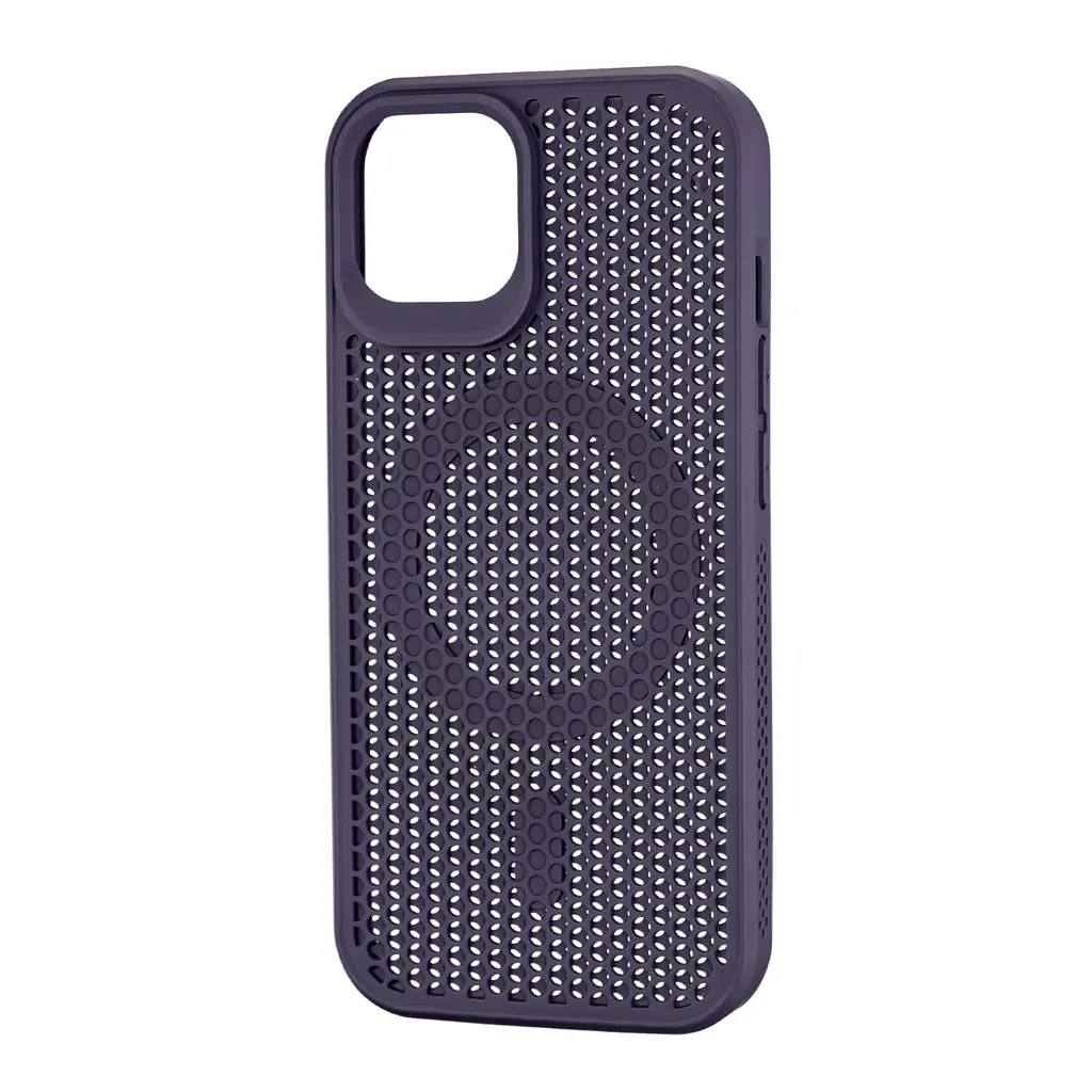 Чохол Silicone Cooling Сase with MagSafe iPhone 15 Purple