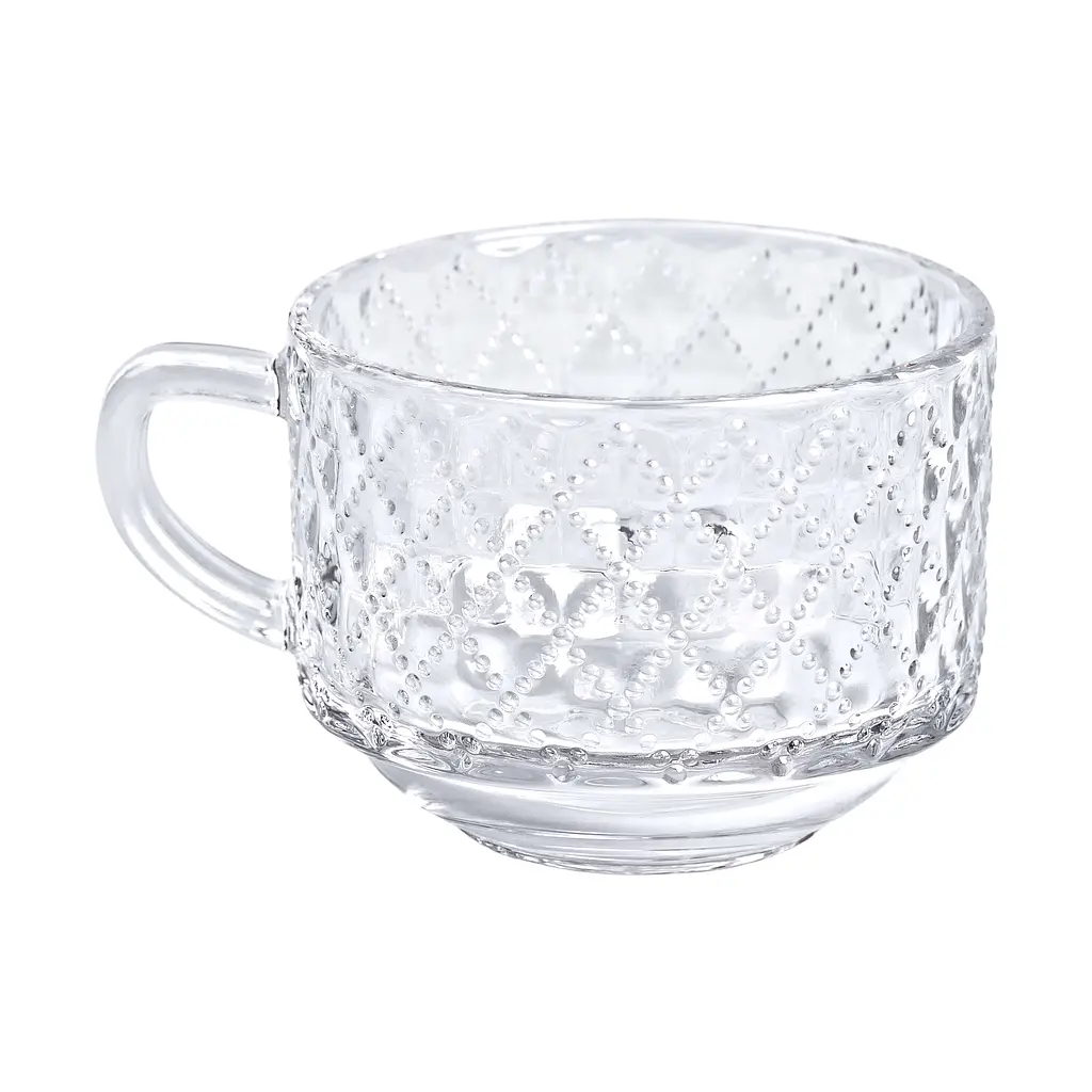 Набір чашок скляних Yiwu 2 шт. 450 мл drops HP-YH-59 - фото 3