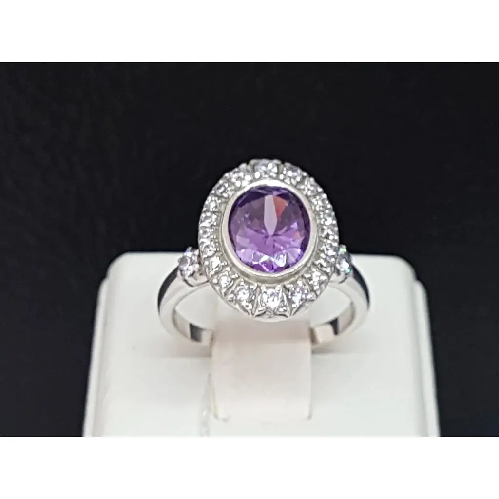 Срібне кільце Агні Елла з фіанітами. 1400/9Р-CZ 16,5 - фото 2