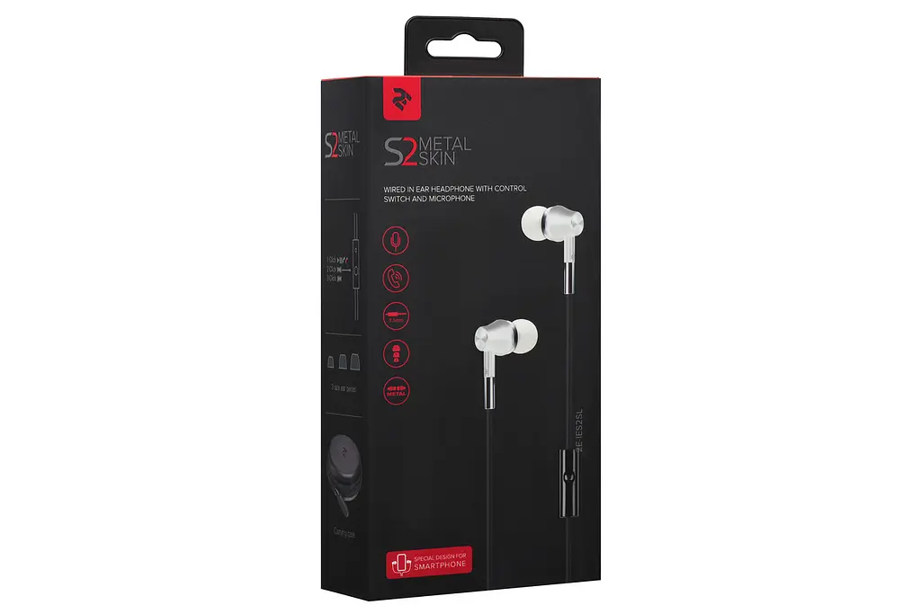 Наушники 2E S2 Metal Skin Mic Silver (2E-IES2SL) - фото 5