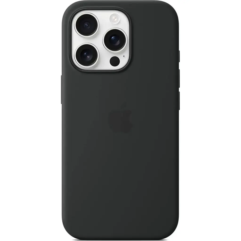 Оригинальный силиконовый чехол Apple Silicone Case with MagSafe для Iphone 16 Pro Midnight Black MYYJ3ZM/A - фото 6