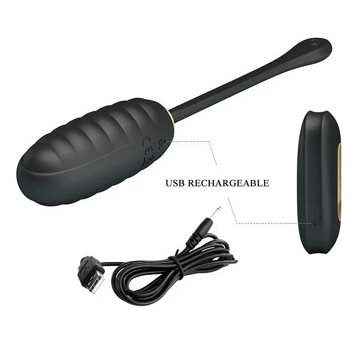 Віброяйце Pretty Love Doreen Remote Control Egg 19.7 см чорний - фото 4
