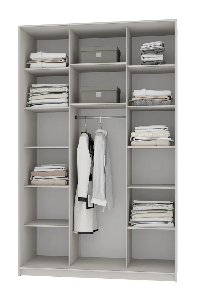 Шкаф-купе двухдверный MebelStar Комбо BG 2ДСП 150x60x240 см Кашемир (MBS-10648) - фото 2