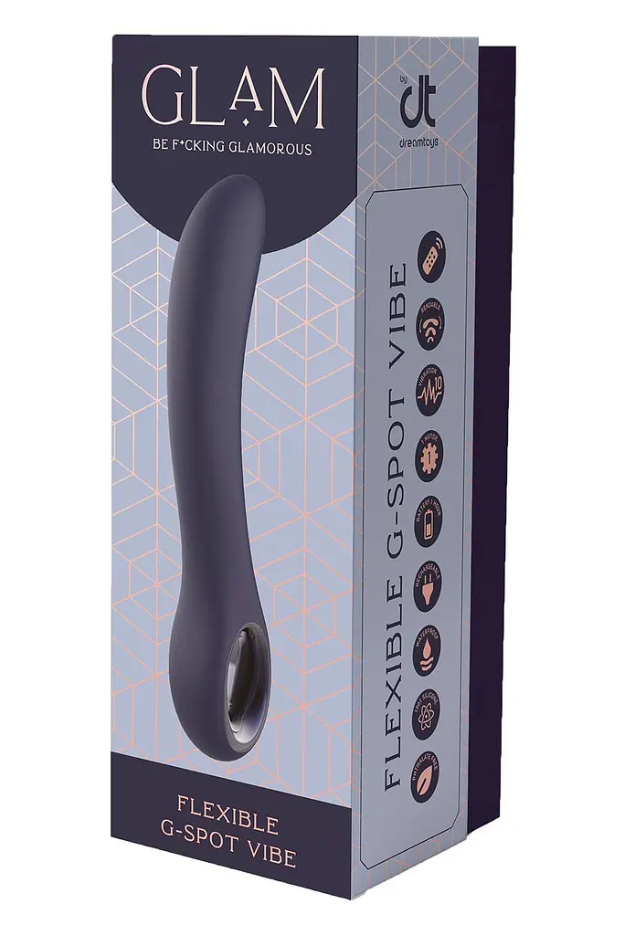 Вибратор Dreamtoys Glam Flexible G-Spot Vibe 22 см синий - фото 5