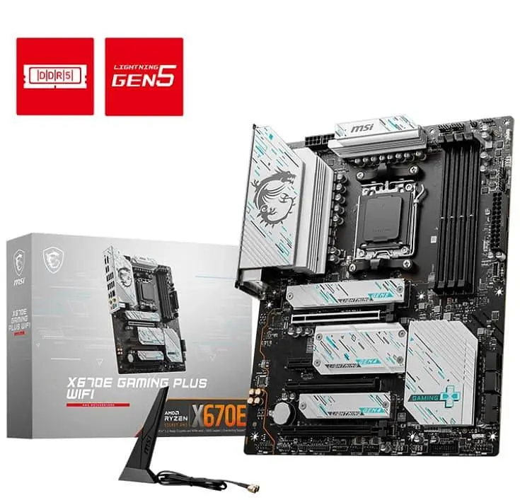 Материнська плата MSI X670E GAMING PLUS WIFI (X670E GAMING PLUS WIFI) (Socket AM5, AMD X670, ATX) Б/в - фото 5