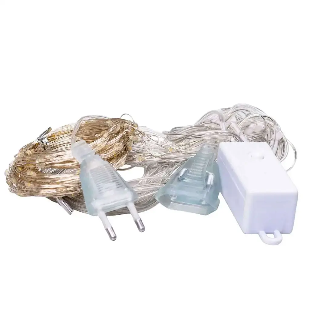 Гирлянда-штора GarlandoPro Роса 200 LED размер 3x2 м, желтый (173304Y) - фото 7