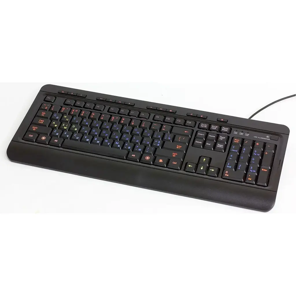 Клавіатура HQ-Tech KB-310FMC USB multicolor LED - фото 3