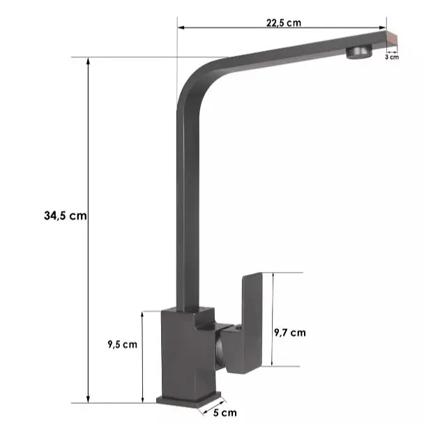 Змішувач для кухні WEZER PRO4-02-GUNGREY - фото 5