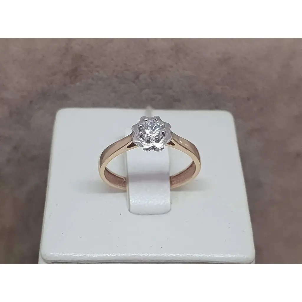 Золоте кільце Харківська ювелірна фабрика з фіанітами. 700015 16,5 - фото 4