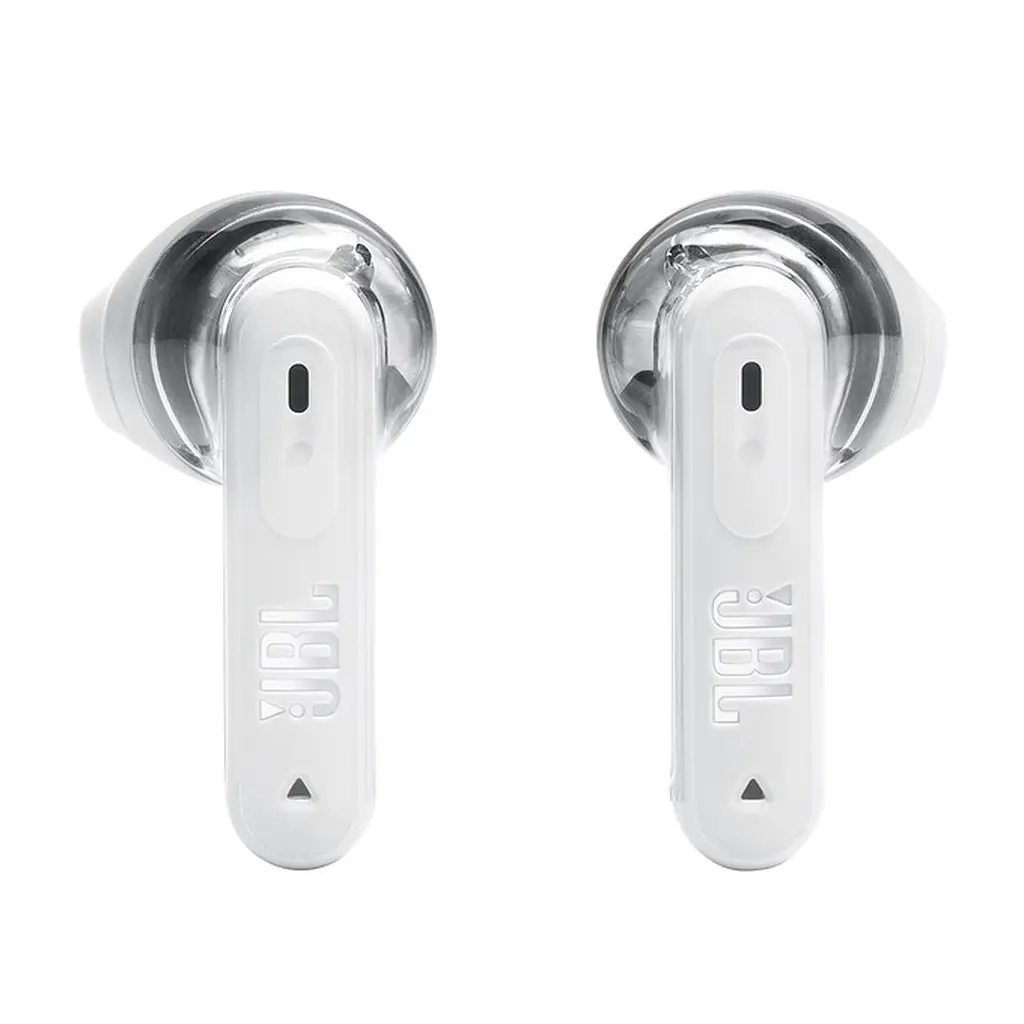 Навушники бездротові JBL Tune Flex 2 (JBLTFLEX2GWHT) стереогарнітура в кейсі прозора біла - фото 6