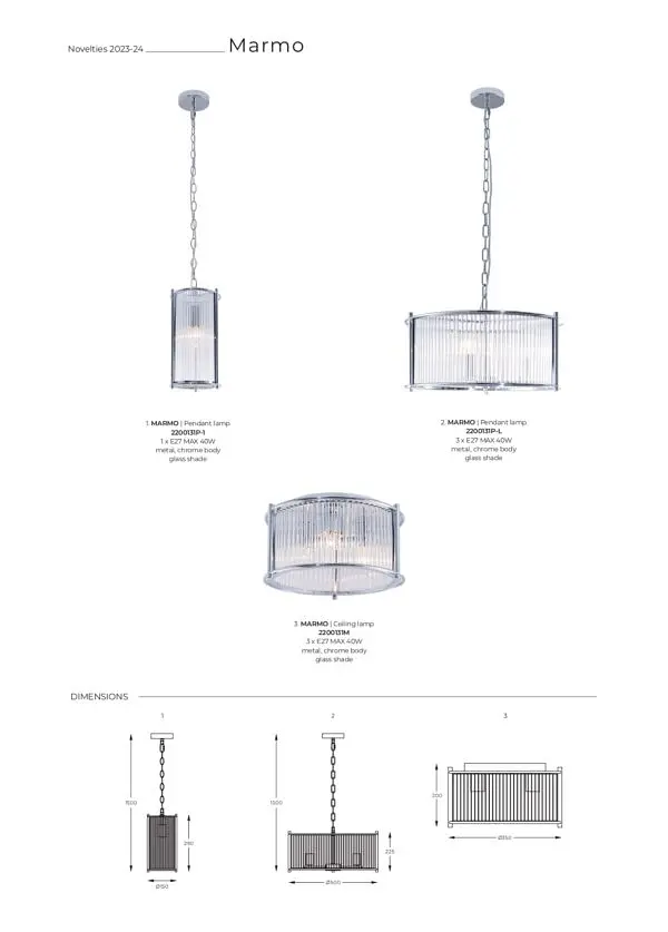 Люстра MARMO 2200131P-1 Zuma Line - фото 2