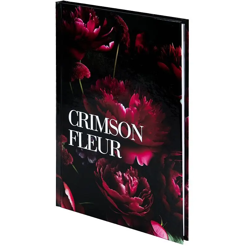 Книга записна A5 Axent Crimson fleur тверда обкладинка 96 аркушів клітка (8459-4-A) - фото 2