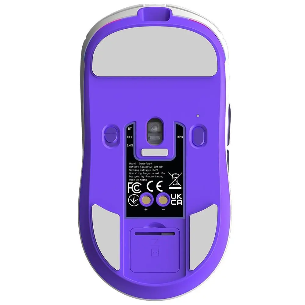 Миша Proove Gaming Superfight Wireless with Charging Dock White/Purple (WMSW00122002) - фото 5