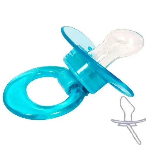 Пустышка силиконовая Курносики, ортодонтическая, 0-6 мес., голубой (7039/0+ блак) - фото 3