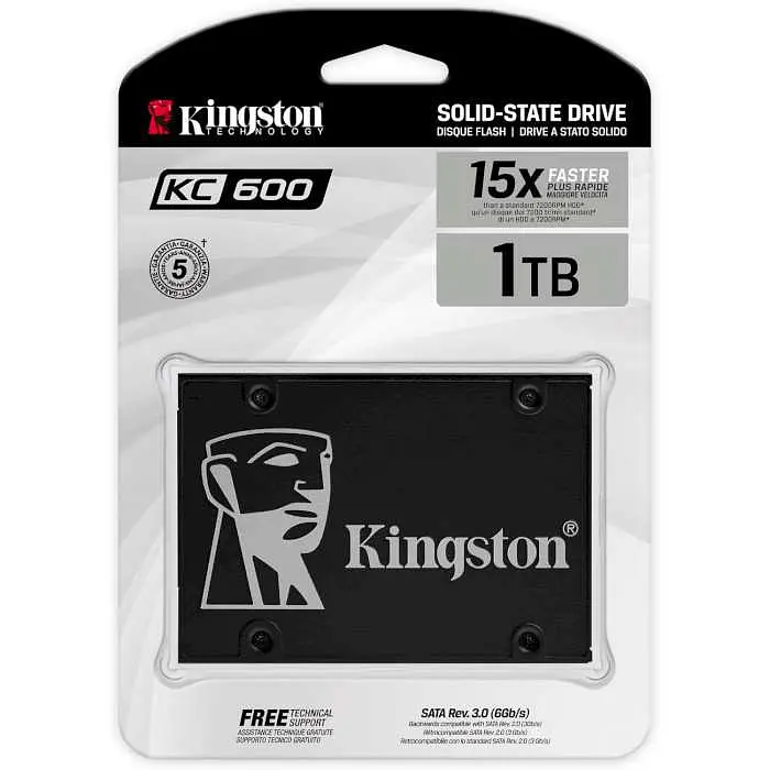 Накопитель SSD Kingston Sata 2.5" 1Tb KC600 (SKC600/1024G) - фото 3