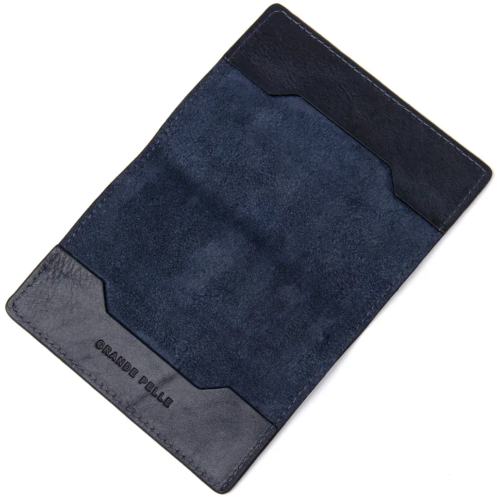 Шкіряна обкладинка для документів GRANDE PELLE 10х13,5х0,5 см acs0018504 - фото 3