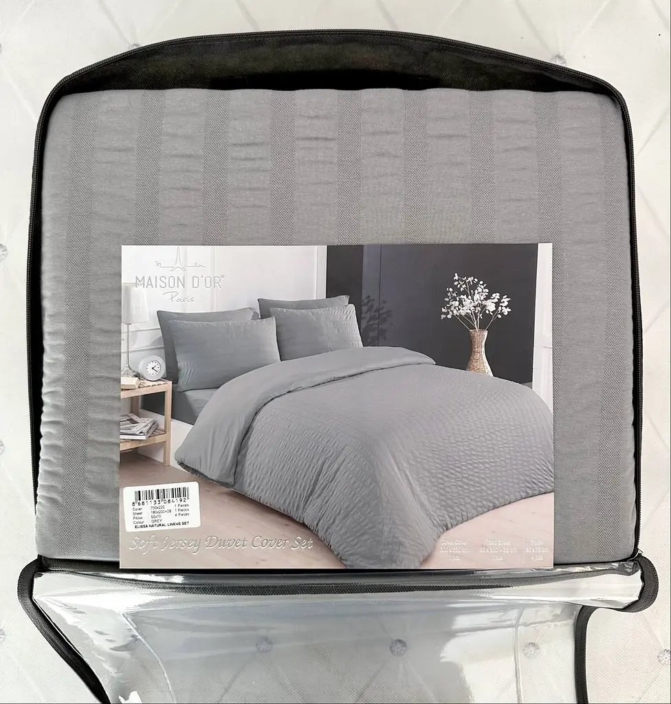 Постільна білизна Maison D’or Elissa Natural Grey / простирадло на резинці Maison D'or pbe0051904 - фото 2