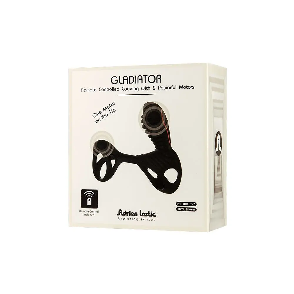 Вібронасадка на член Adrien Lastic Gladiator з пультом LRS, стимуляція клітора та точки G, 2 мотори - фото 7