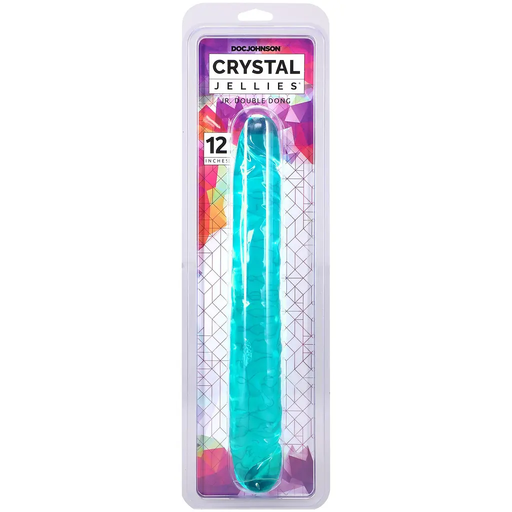 Двосторонній фалоімітатор Doc Johnson Crystal Jellies 12 Jr. Double Dong, 30.5 см - фото 2