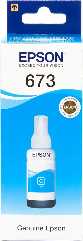 Чорнило контейнер EPSON 673 Cyan L800/L810/L850/L1800 70ml (C13T67324A) - фото 2