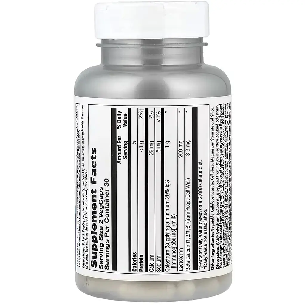 Колострум + лактоферин KAL Colostrum Lactoferrin 60 веганських капсул - фото 2