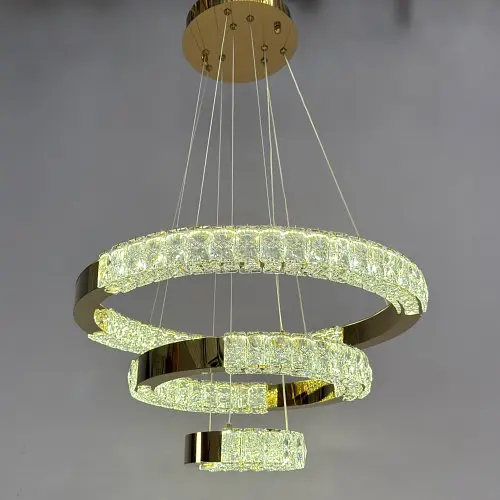 Люстра кільця Linisoln 7968-60*40*20 FG метал, кришталь, LED, 70 Вт, 120-50 см, 60*40*20 см - фото 2