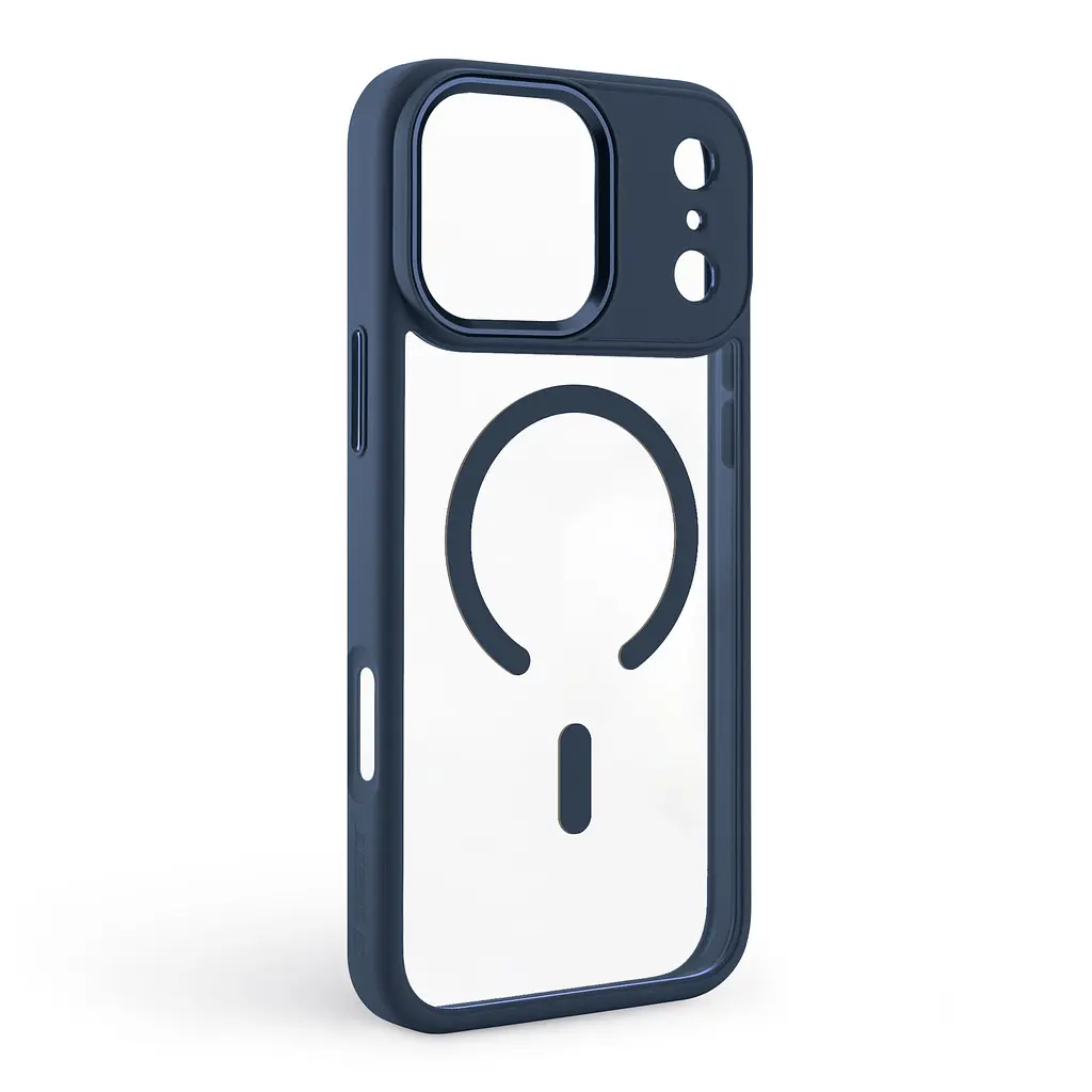 Чехол Apple iPhone 17 Pro Max, Unit MagSafe, синий, прозрачный, магсейф, противоударный, магнитный, панель-накладка с поддержкой MagSafe, с поддержкой беспроводной зарядки, TPU+PC, защита всего корпуса, ударопрочный, ArmorStandart (ARM86298) - фото 2