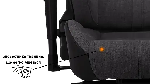 Геймерское кресло GT Racer черное с темно-серым (X-8009 Fabric Dark Gray/Black XL) - фото 8