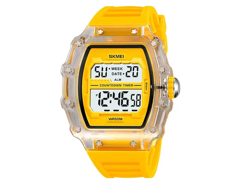Чоловічий наручний годинник 2296WTYL White-Yellow Skmei acs0030037 - фото 2